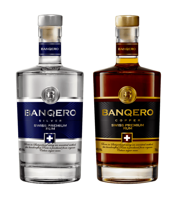 Brauner und weisser Rum 100% in der Schweiz hergestellt - BANQERO